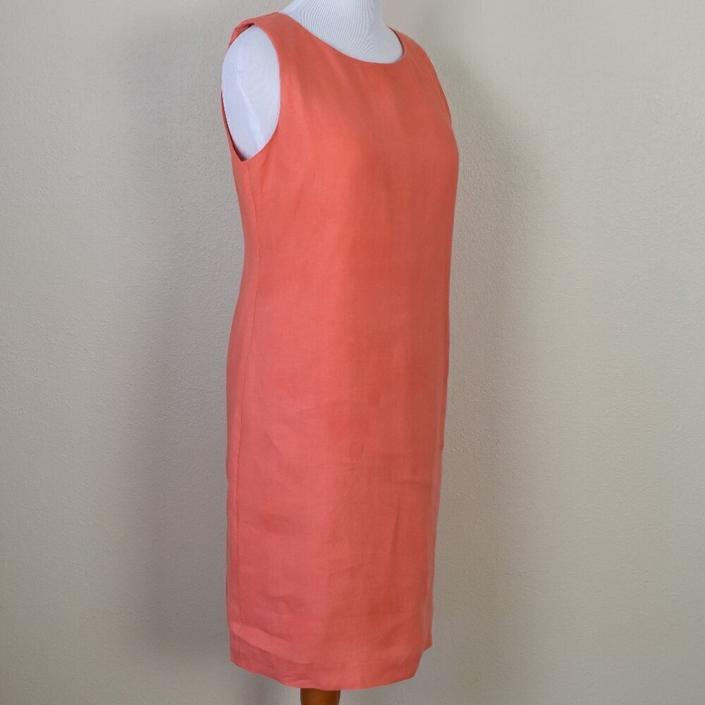 Tyler Boe Linen Shift Dress Orange - L - Picture 6 of 7